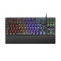 Teclado Mars Gaming LED RGB USB 1.5m Negro (MKXTKLBES)