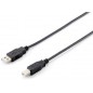 Cable EQUIP USB-A/M a USB-B/M 1m Negro (EQ128863)