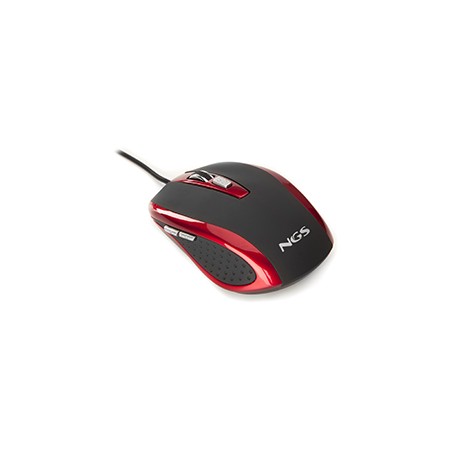 Ratón NGS Óptico USB-A 800dpi Rojo (TICK RED)