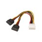 Nanocable 2xSATA a Molex (4-pin) 30cm (10.19.0102)