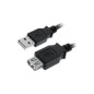 Nanocable USB-A/M a USB-A/H 3m Negro (10.01.0204-BK)