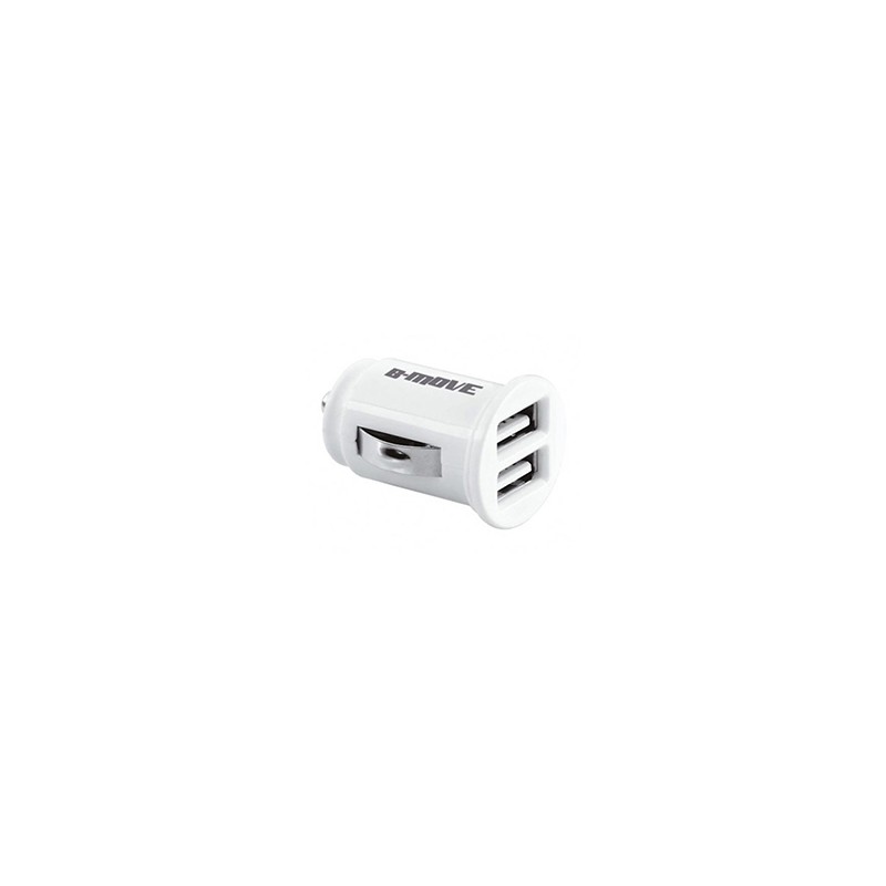 Cargador de Coche B-MOVE 2xUSB-A 2.0 Blanco (BM-USB02)
