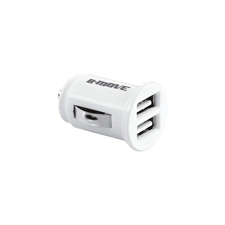 Cargador de Coche B-MOVE 2xUSB-A 2.0 Blanco (BM-USB02)