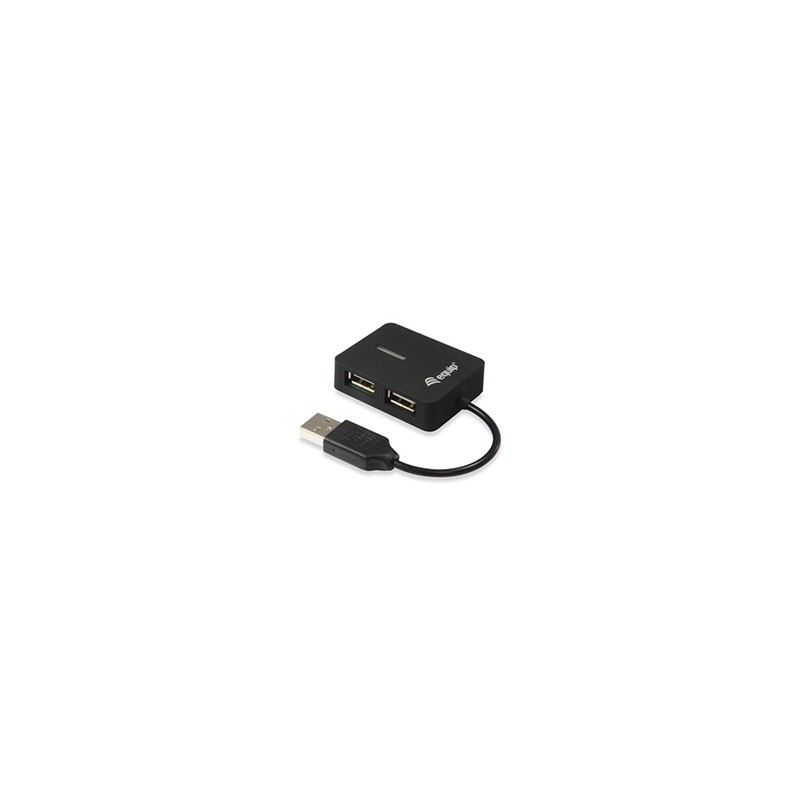 Mini Hub EQUIP Life Travel 4xUSB 2.0 Negro (EQ128952)
