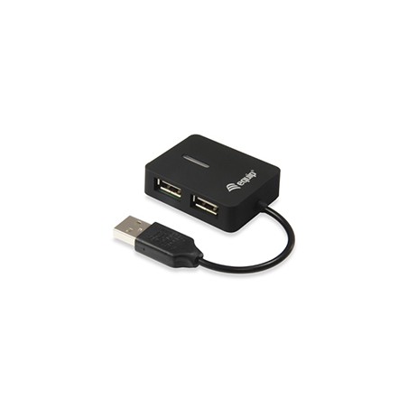 Mini Hub EQUIP Life Travel 4xUSB 2.0 Negro (EQ128952)
