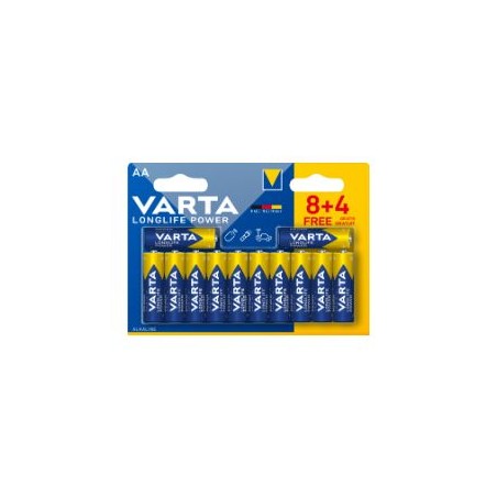 Pilas Varta Longlife Power AA Blister 8+4 (4906121472)