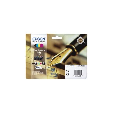 Tinta Epson 16 T1626 Pack Negro/Tricolor (C13T16264012)