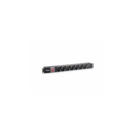 Regleta EQUIP 7 Tomas 1.8m Rack 19" Negra (EQ333300)