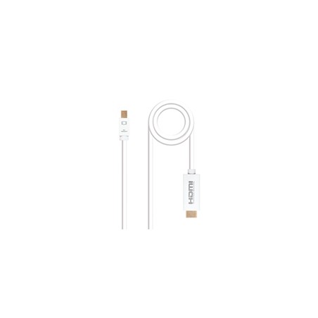 Nanocable Mini DP/M a HDMI/M 2m Blanco (10.15.4002)