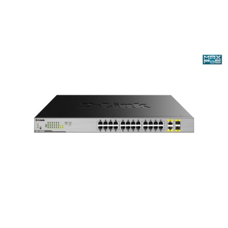 Switch D-Link 24xRJ45 GbE 2xSFP PoE Rack (DGS-1026MP)