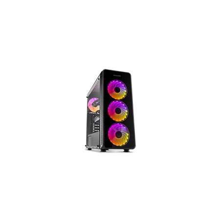 Caja NOX Hummer RGB USB ATX mATX Negra (NXHUMMERTGM)