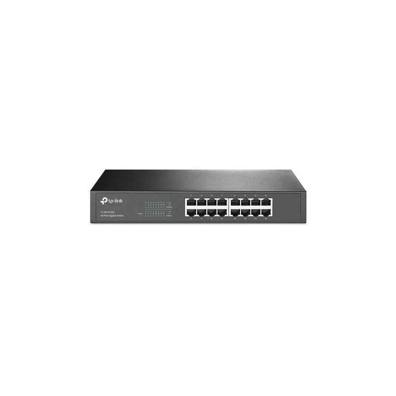 Switch TP-Link 16xRJ45 GbE Rack Negro (TL-SG1016D) Switch TP-Link 16xRJ45 GbE Rack Negro (TL-SG1016D)