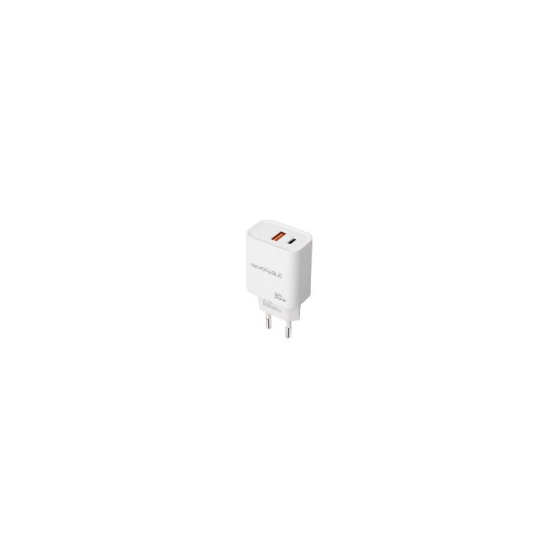 Cargador Pared Nanocable USB-A/C 30W Blanco(10.10.2011)