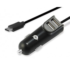 Cargador CONCEPTRONIC Coche 2xUSB-A Negro (CARDEN05B)