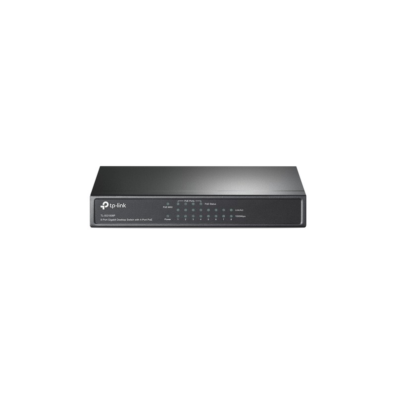Switch TP-Link 8xRJ45 10/100/1000 PoE Negro(TL-SG1008P) Switch TP-Link 8xRJ45 10/100/1000 PoE Negro(TL-SG1008P)