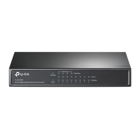Switch TP-Link 8xRJ45 10/100/1000 PoE Negro(TL-SG1008P)