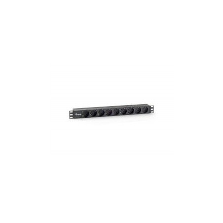 Regleta EQUIP 9 Tomas Rack 19" 1U Negra (EQ333282)