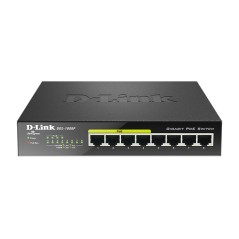 Switch D-Link 8xRJ45 GbE PoE Negro (DGS-1008P)