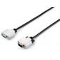 Cable EQUIP VGA/M a VGA/H 3m Negro/Plata (EQ118851)