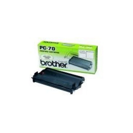 Cartucho y Bobina BROTHER FAX 140 páginas Negro (PC-70)