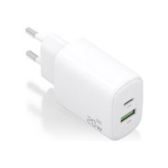 Cargador Pared AISENS Usb-C/Usb-A 20W Blanco(A110-0909)