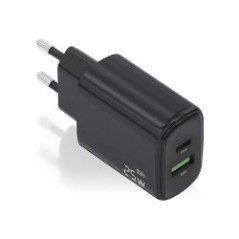 Cargador Pared AISENS Usb-C Usb-A 25W Negro (A110-0912)
