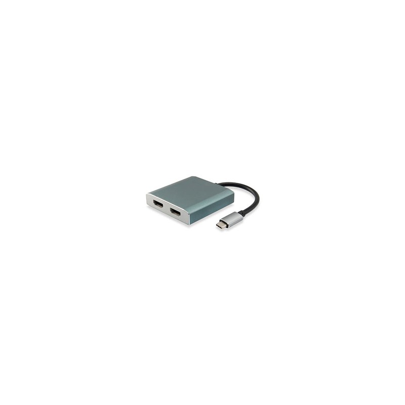 Adaptador EQUIP USB-C/M a 2x HDMI/H Plata (EQ133464)