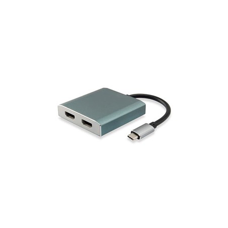 Adaptador EQUIP USB-C/M a 2x HDMI/H Plata (EQ133464)