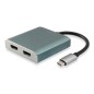 Adaptador EQUIP USB-C/M a 2x HDMI/H Plata (EQ133464)