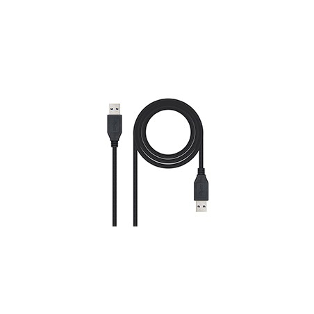 Nanocable USB-A/M a USB-A/M 1m Negro (10.01.1001-BK)