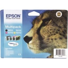 Tinta Epson T0715 Pack Negro/Tricolor (C13T07154012)