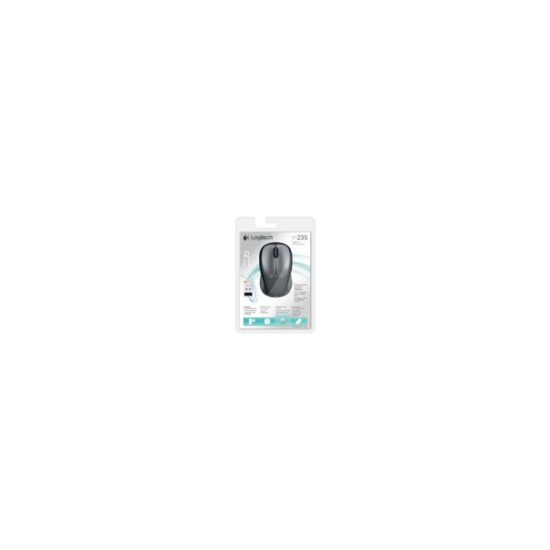 Ratón LOGITECH M235 Wireless 1000dpi Gris (910-002201)