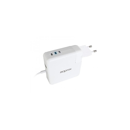 Cargador Approx 85W USB 2.0 MacBook Blanco (APPUAAPL)