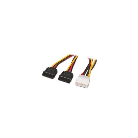 Nanocable 2xSATA a Molex (4-pin) 20cm (10.19.0101-OEM)