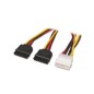 Nanocable 2xSATA a Molex (4-pin) 20cm (10.19.0101-OEM)