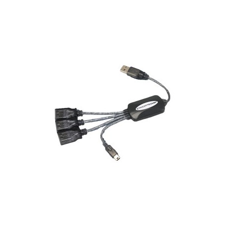 Hub CONCEPTRONIC 1xMiniUSB-B 4xUSB 2.0 Negro (CFLEXHUB)