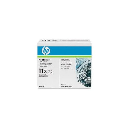 Toner HP LaserJet 11X Pack 2 Negro 12000 pág (Q6511XD)