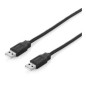 Cable EQUIP USB-A/M a USB-A/M 1.8m Negro (EQ128870)