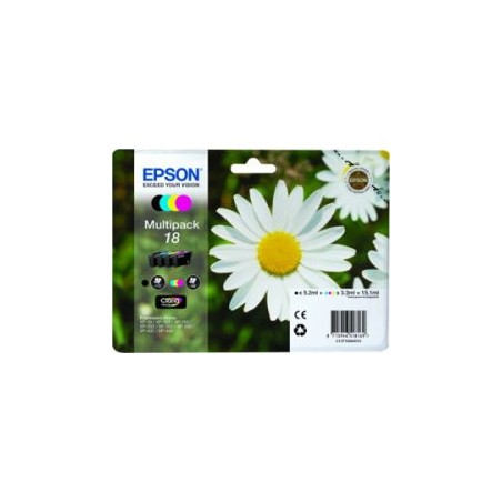 Tinta Epson 18 T1806 Pack Negro/Tricolor (C13T18064012)