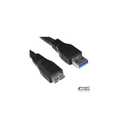 Nanocable USB-A/M a mUSB-B/M 2m Negro (10.01.1102-BK)