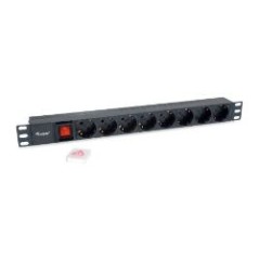 Regleta EQUIP 8 Tomas Interruptor Rack Negra (EQ333283)