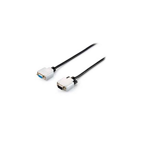 Cable EQUIP VGA/M a VGA/H 10m Plata/Negro (EQ118854)
