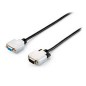 Cable EQUIP VGA/M a VGA/H 10m Plata/Negro (EQ118854) Cable EQUIP VGA/M a VGA/H 10m Plata/Negro (EQ118854)