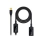 Nanocable USB-A/M a USB-A/H 15m Negro (10.01.0213)