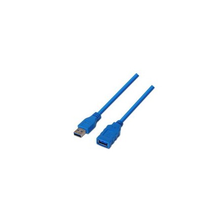 Nanocable USB-A/M a USB-A/H 1m Azul (10.01.0901-BL)