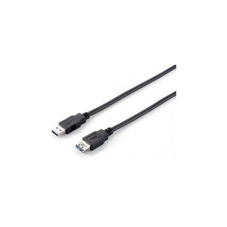 Cable EQUIP USB-A/M a USB-A/H 3m Negro (EQ128399)