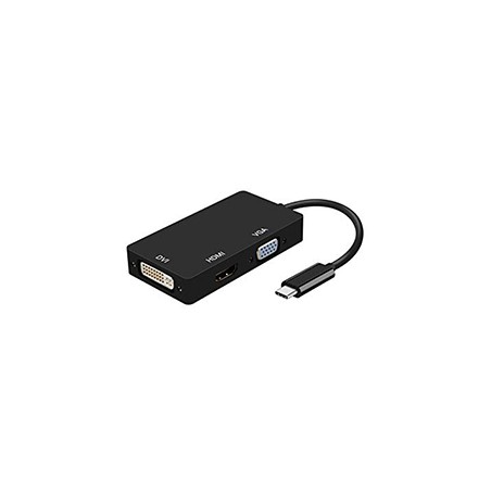 Cable AISENS USB-C/M a DVI/HDMI/VGA/H 15cm (A109-0343)
