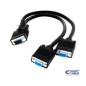 Nanocable 1xVGA/M a 2xVGA/H 45Cm Negro (10.15.2000)