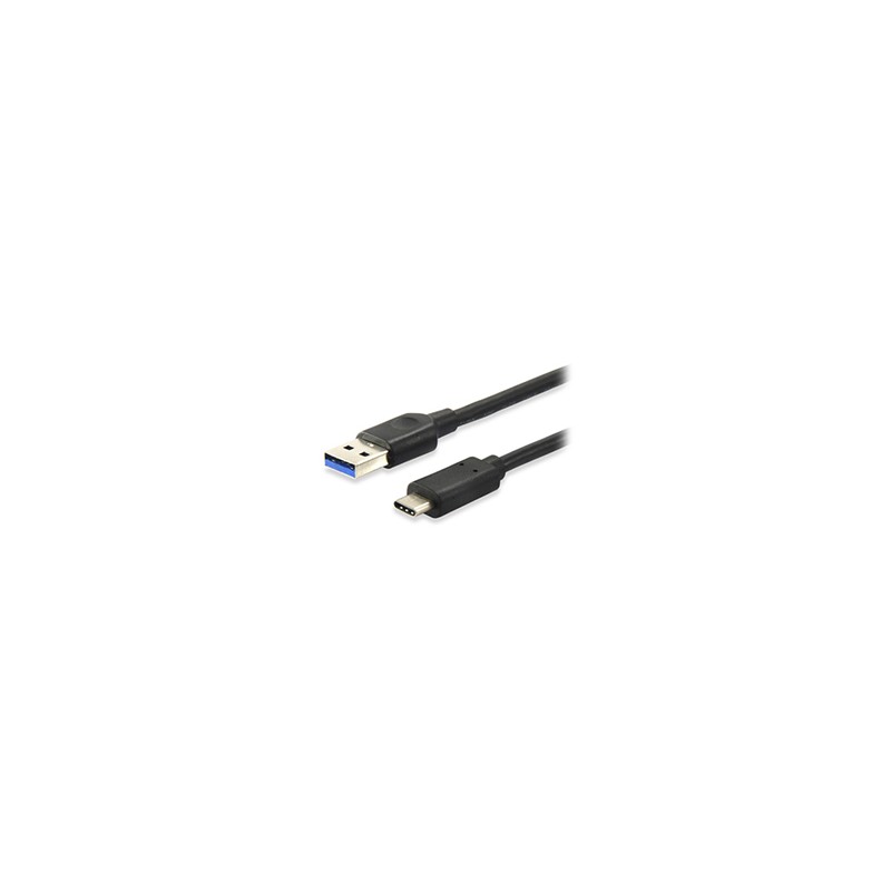 Cable EQUIP USB-A/M a USB-C/M 0.25m Negro (EQ128343)