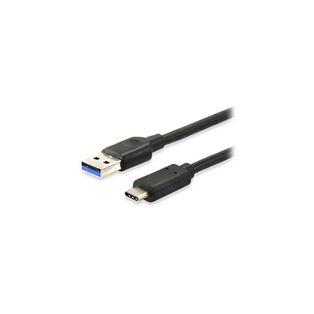 Cable EQUIP USB-A/M a USB-C/M 0.25m Negro (EQ128343)
